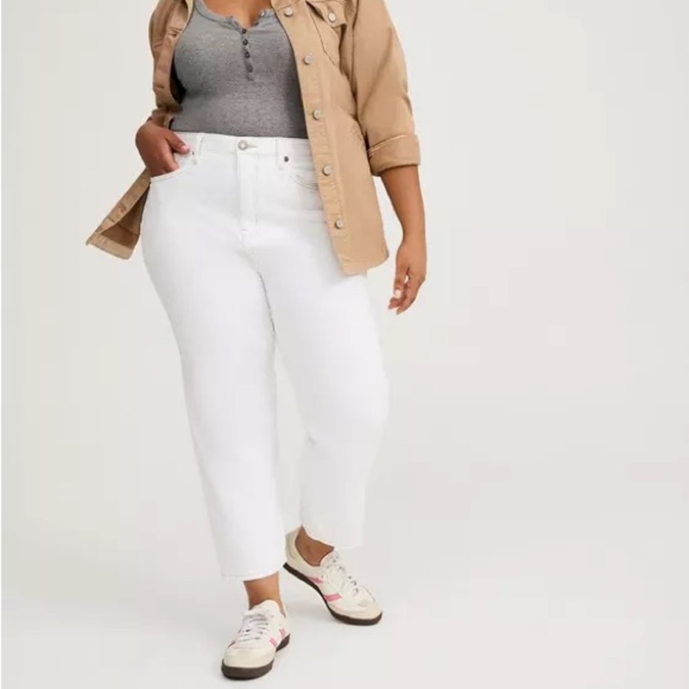 torrid White Ankle Crop Jeans